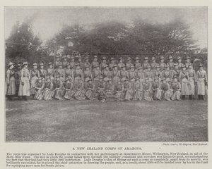 Een Nieuw-Zeelands korps van Amazones, 1900