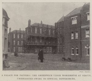 Een paleis voor armen, het Greenwich Union-werkhuis in Sidcup, onbewoond vanwege officiële meningsverschillen door English Photographer
