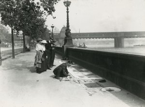 Een stoepkunstenaar op de Embankment door English Photographer