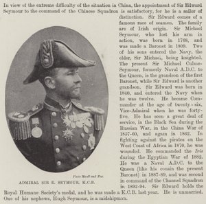 Admiraal Sir E Seymour, KCB door English Photographer