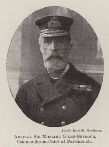 Admiraal Sir Michael Culme-Seymour, opperbevelhebber in Portsmouth door English Photographer