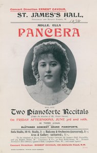 Advertentie voor een concert door Ella Pancera door English Photographer