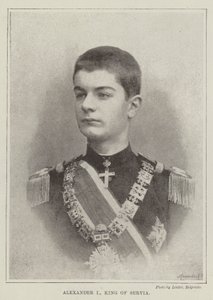 Alexander I, koning van Servië door English Photographer