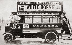 Een omnibus, ca. 1910, uit Het Verhaal van Vijfentwintig Jaar, gepubliceerd 1935 door English Photographer