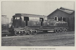 Een ander uitzicht op de Heilmann-locomotief (zw/w foto) door English Photographer