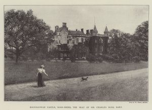Balnagowan Kasteel, Ross-Shire, de Residentie van Sir Charles Ross, Baronet