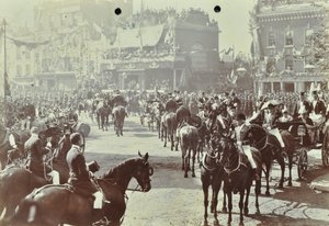 Blackwall Tunnel: praal als de Prins van Wales, later Koning Edward VII, en Prinses Alexandra de ceremoniële opening van de tunnel bijwonen, 1897