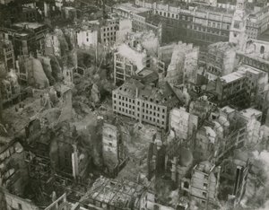 Bombeschadiging vanaf de top van de St. Paul
