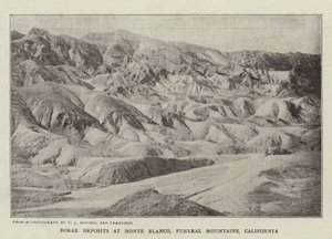 Boraxafzettingen bij Monte Blanco, Funeral Mountains, Californië door English Photographer