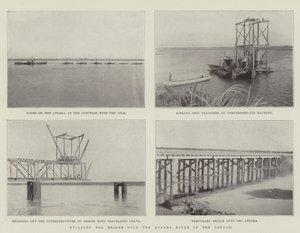 De bouw van de brug over de Atbara-rivier in Soedan door English Photographer