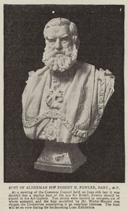 Buste van Wethouder Sir Robert N Fowler, Baronet, MP door English Photographer