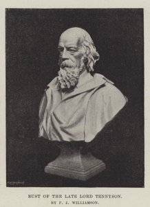 Buste van de overleden Lord Tennyson, door F J Williamson