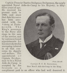 Kapitein F C B Bridgeman, Nieuwe Marine Adjudant van de Koning door English Photographer