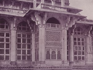 Gesneden Traliewerk Raam, Gwalior door English Photographer