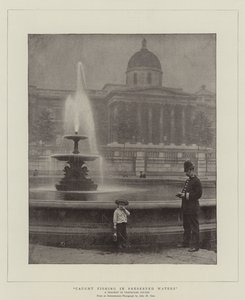 Betrapt op Vissen in Beschermde Wateren, een Tragedie op Trafalgar Square door English Photographer