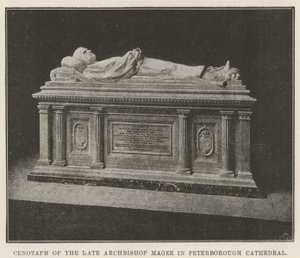 Cenotaaf van wijlen aartsbisschop Magee in de kathedraal van Peterborough