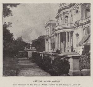 Chateau Malet, Monaco, de Residentie van Sir Edward Malet, bezocht door de Koningin op 20 April door English Photographer