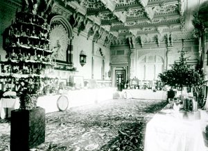 Kersttafels in de Durbar Room in Osborne House