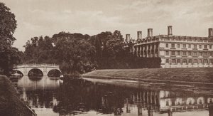 Clare College en Brug, Cambridge door English Photographer