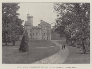 Cluny Castle, Aberdeenshire, de zetel van Sir Reginald Cathcart, baronet door English Photographer