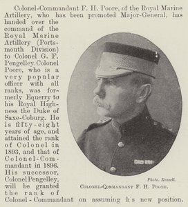 Kolonel-commandant F H Poore door English Photographer