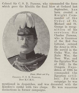 Kolonel C S B Parsons, nieuwe KCMG door English Photographer