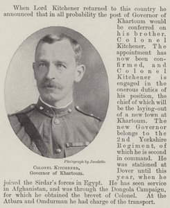 Kolonel Kitchener, gouverneur van Khartoum door English Photographer