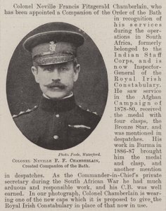 Kolonel Neville F F Chamberlain, benoemd tot Companion of the Bath door English Photographer