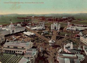 Koloniale Sectie vanaf Flip-Flap, The Great White City, Londen door English Photographer