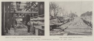De bouw van de ondergrondse spoorweg in New York door English Photographer