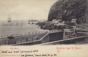 Koelieschepen Erne en Elbe, St. Helena door English Photographer