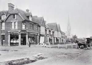 Hoek van Chase Side en Chase Green Avenue, c.1890 (zwart-wit foto)
