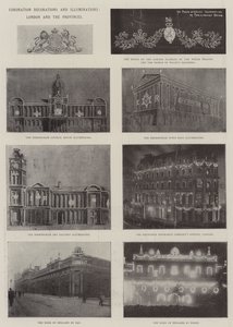 Kroningsdecoraties en verlichting, Londen en de provincies