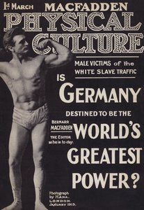 Omslag van Physical Culture magazine, januari 1913 door English Photographer