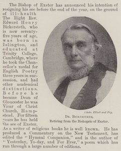 Dr. Bickersteth, met pensioen als bisschop van Exeter door English Photographer