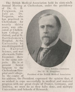 Dr. G B Ferguson, Voorzitter van de British Medical Association door English Photographer