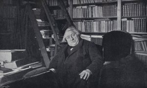 Ernest Renan in zijn studeerkamer door English Photographer
