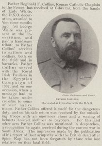Vader Collins, onderscheiden in Gibraltar met de DSO