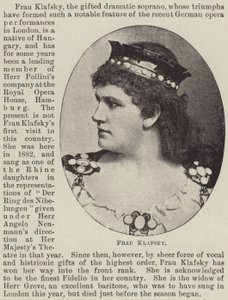 Frau Klafsky door English Photographer
