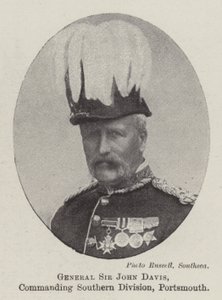 Generaal Sir John Davis, commandant van de zuidelijke divisie, Portsmouth door English Photographer