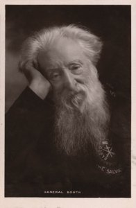 Generaal William Booth, oprichter van het Leger des Heils (zwart-wit foto)