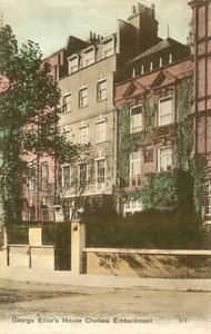 Huis van George Elliot, Cheyne Walk, Chelsea Embankment, Londen door English Photographer