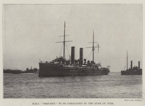 HMS Crescent, te worden gecommandeerd door de hertog van York door English Photographer