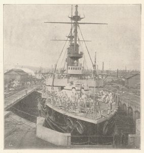 HMS Implacable, in gebruik genomen door prins Louis van Battenberg door English Photographer