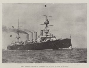 HMS Powerful keerde terug naar Portsmouth met de maritieme verdedigers van Ladysmith door English Photographer