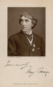 Henry Irving, acteur; gesigneerde foto