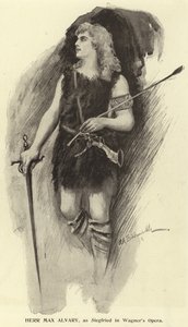 De Heer Max Alvary, als Siegfried in Wagners Opera