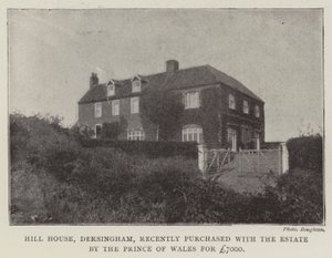 Hill House, Dersingham, onlangs gekocht met het Landgoed door de Prins van Wales voor £7000 door English Photographer