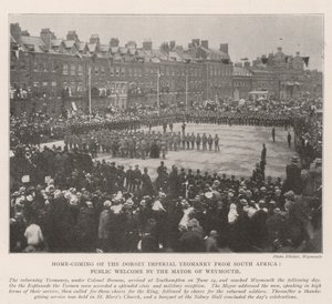 Thuiskomst van de Dorset Imperial Yeomanry uit Zuid-Afrika, Publieke Welkom door de Burgemeester van Weymouth