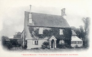 Huis in het dorp Long Marston, Gloucestershire, waar koning Charles II werd verborgen na zijn ontsnapping na de nederlaag van zijn leger in de Slag bij Worcester